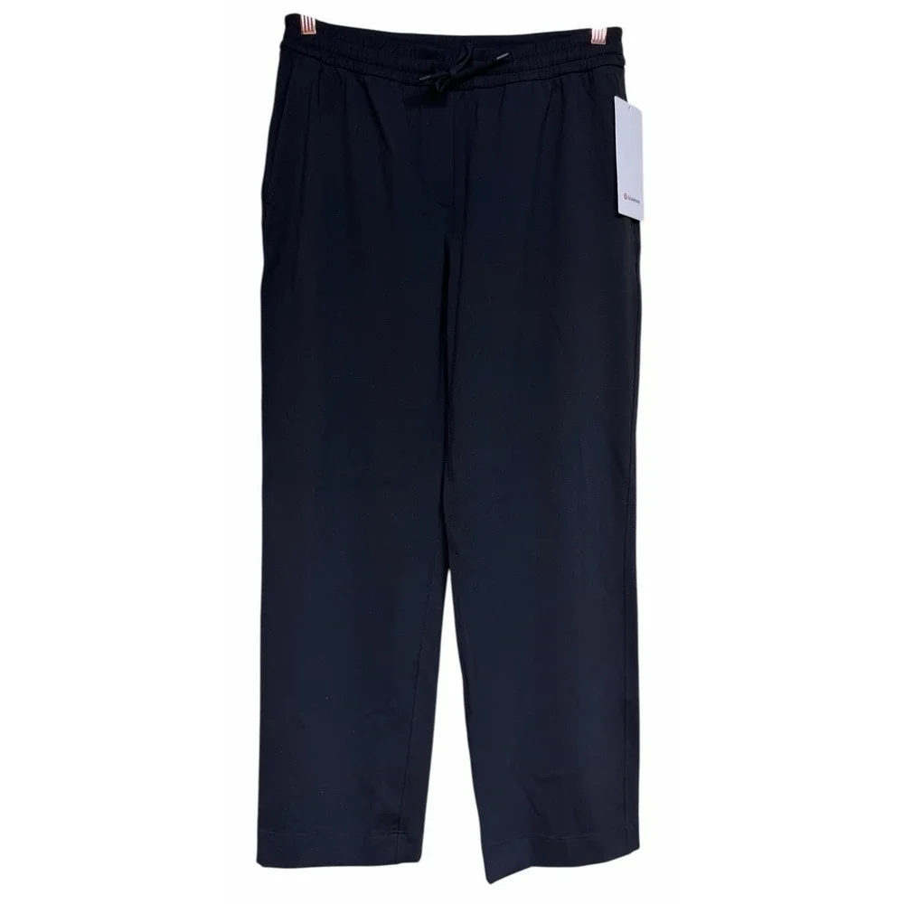Lululemon Straight-Leg Mid-Rise Pant Luxtreme Black Women's Size Medium - Picture 1 of 11
